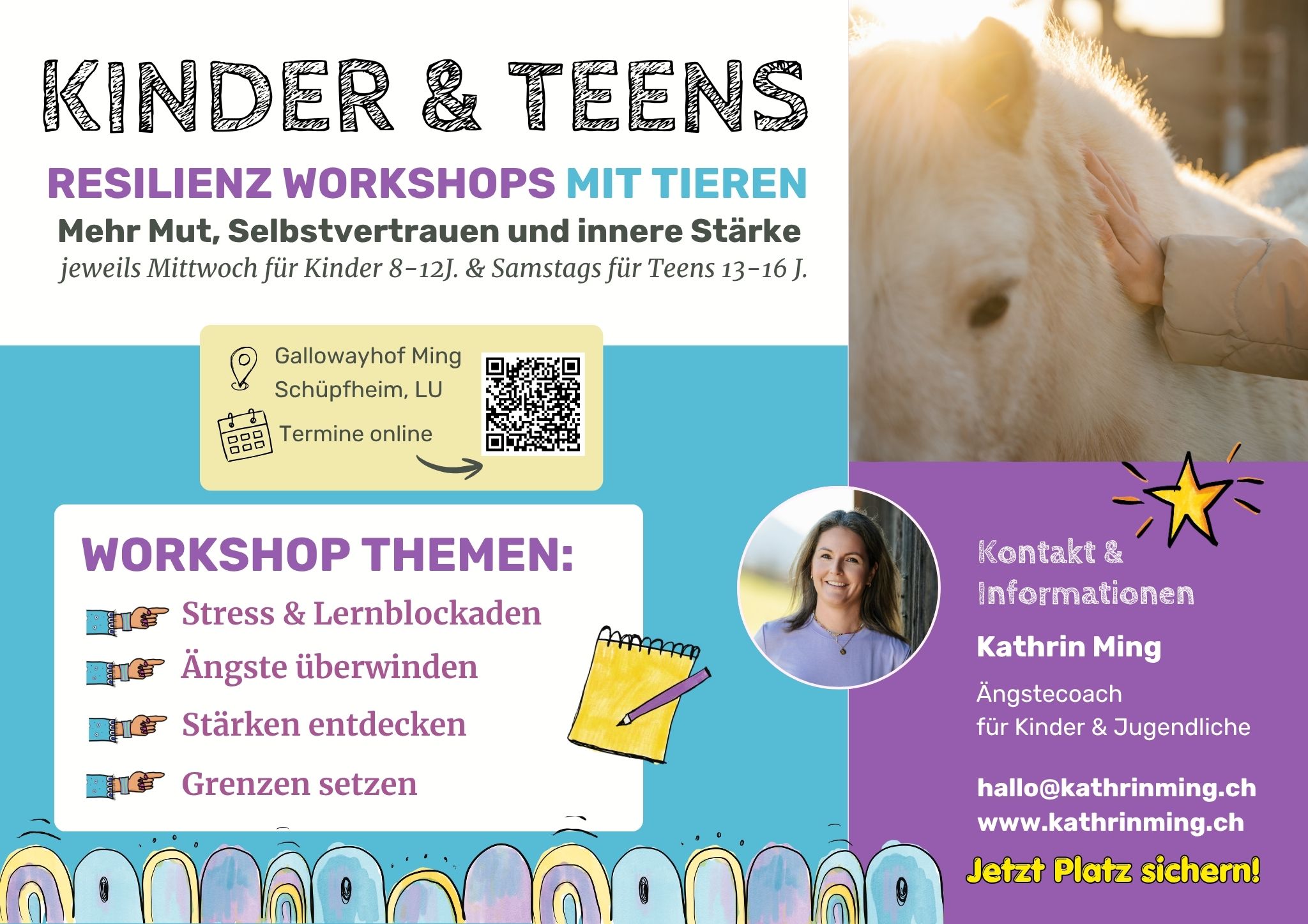 Resilienz Workshop für Kinder & Jugendliche mit Tieren in Schüpfheim
